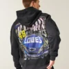Boxy Zip-Up Jimmie Johnson Team Lowe’s NASCAR Grafik Kapüşonlu Sweatshirt
