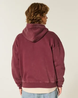 Boxy Zip-Up South Lake Panthers Grafik Kapüşonlu Sweatshirt