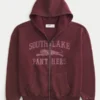 Boxy Zip-Up South Lake Panthers Grafik Kapüşonlu Sweatshirt Boxy Zip-Up South Lake Panthers Grafik Kapüşonlu Sweatshirt