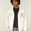 Boxy Zip-Up Texas A&M Üniversitesi Grafik Kapüşonlu Sweatshirt
