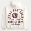 Boxy Zip-Up Texas A&M Üniversitesi Grafik Kapüşonlu Sweatshirt
