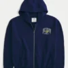 Boxy Zip-Up University of Michigan Wolverines Grafik Kapüşonlu Sweatshirt Boxy Zip-Up University of Michigan Wolverines Grafik Kapüşonlu Sweatshirt