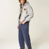 Boxy Zip-Up University of Michigan Wolverines Grafik Kapüşonlu Sweatshirt