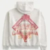 Boxy Zip-Up University of Southern California Trojans Grafik Kapüşonlu Sweatshirt
