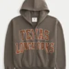 Boxy Zip-Up University of Texas at Austin Longhorns Grafik Kapüşonlu Sweatshirt