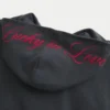 Büyük beden fermuarlı Lucky in Love grafik kapüşonlu sweatshirt Büyük beden fermuarlı Lucky in Love grafik kapüşonlu sweatshirt