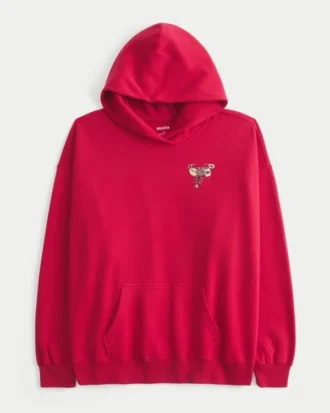 Büyük beden Good Luck Charm Grafik Kapüşonlu Sweatshirt