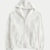 Büyük Boy Geyik Desenli Fermuarlı Kapüşonlu Sweatshirt Büyük Boy Geyik Desenli Fermuarlı Kapüşonlu Sweatshirt