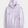 Büyük Boy Kelebek Desenli Kapüşonlu Sweatshirt Büyük Boy Kelebek Desenli Kapüşonlu Sweatshirt