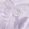 Büyük Boy Kelebek Desenli Kapüşonlu Sweatshirt Büyük Boy Kelebek Desenli Kapüşonlu Sweatshirt