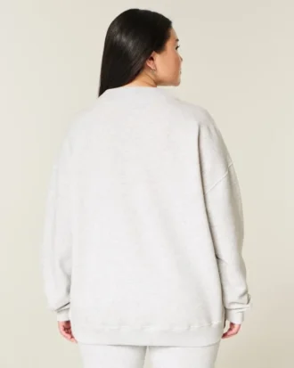 Büyük Boy Mock-Neck Sweatshirt