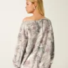 Büyük Boy Omuzları Açık Kamuflaj Sweatshirt Büyük Boy Omuzları Açık Kamuflaj Sweatshirt