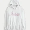 Büyük Boy Sparkle Logo Grafik Kapüşonlu Sweatshirt Büyük Boy Sparkle Logo Grafik Kapüşonlu Sweatshirt