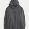 Büyük Boy Sparkle Logo Grafik Kapüşonlu Sweatshirt Büyük Boy Sparkle Logo Grafik Kapüşonlu Sweatshirt