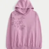 Büyük Boy Sparkle Logo Grafik Kapüşonlu Sweatshirt Büyük Boy Sparkle Logo Grafik Kapüşonlu Sweatshirt