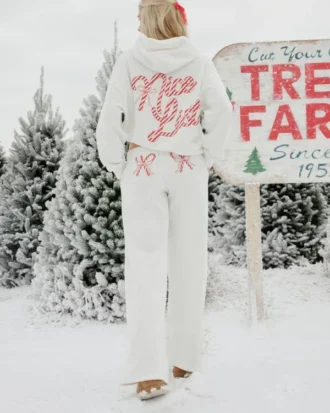 Candy Cane Grafik Baggy Eşofman Altı