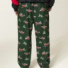 Car Grafik Flanel Pijama Pantolonu Car Grafik Flanel Pijama Pantolonu