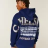 Chelsea Futbol Kulübü Grafik Fermuarlı Kapüşonlu Sweatshirt Chelsea Futbol Kulübü Grafik Fermuarlı Kapüşonlu Sweatshirt