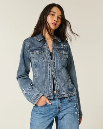Class of ’26 Grafikli Denim Ceket