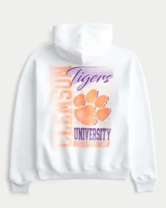 Clemson Üniversitesi Tigers Grafik Kapüşonlu Sweatshirt