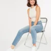Curvy Ultra Yüksek Bel Orta Yıkama Mom Jeans Curvy Ultra Yüksek Bel Orta Yıkama Mom Jeans