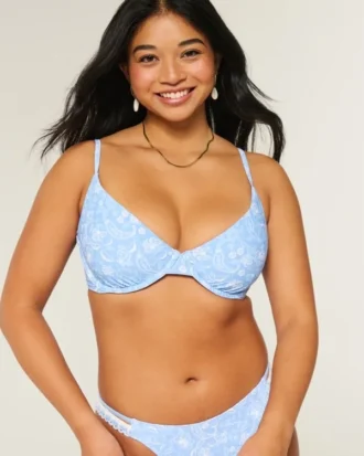 Curvy Underwire Plunge Bikini Üstü