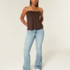 Curvy Yüksek Bel Orta Yıkama Flare Kot Pantolon Curvy Yüksek Bel Orta Yıkama Flare Kot Pantolon