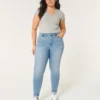 Curvy Yüksek Bel Orta Yıkama Süper Skinny Jeans Curvy Yüksek Bel Orta Yıkama Süper Skinny Jeans