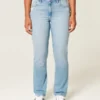 Curvy Yüksek Bel Yıpranmış Açık Renk Düz Paça Kot Pantolon Curvy Yüksek Bel Yıpranmış Açık Renk Düz Paça Kot Pantolon