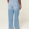 Curvy Yüksek Bel Yırtık Orta Yıkama Baba Kot Pantolon Curvy Yüksek Bel Yırtık Orta Yıkama Baba Kot Pantolon