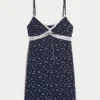 Dantel Detaylı Slip Mini Elbise