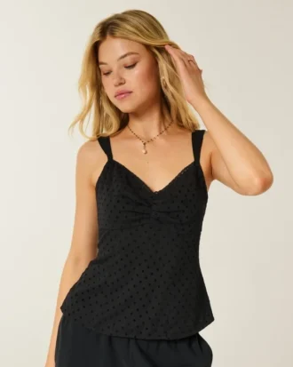 Dantel Süslü Şifon Tank Top