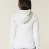 Dar Çizgili Fermuarlı Kapüşonlu Sweatshirt Dar Çizgili Fermuarlı Kapüşonlu Sweatshirt