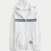 Dar Çizgili Fermuarlı Kapüşonlu Sweatshirt Dar Çizgili Fermuarlı Kapüşonlu Sweatshirt