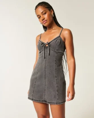 Denim Mini Elbise