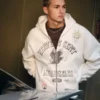 Dikdörtgen Kesim Los Angeles Grafik Fermuarlı Kapüşonlu Sweatshirt