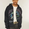 Dikdörtgen kesim Someday Tomorrow Grafikli Süslemeli Fermuarlı Kapüşonlu Sweatshirt Dikdörtgen kesim Someday Tomorrow Grafikli Süslemeli Fermuarlı Kapüşonlu Sweatshirt