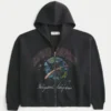 Dikdörtgen kesim Someday Tomorrow Grafikli Süslemeli Fermuarlı Kapüşonlu Sweatshirt Dikdörtgen kesim Someday Tomorrow Grafikli Süslemeli Fermuarlı Kapüşonlu Sweatshirt
