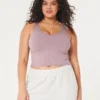 Dikişsiz Ribana Kumaş V Yaka Tank Top