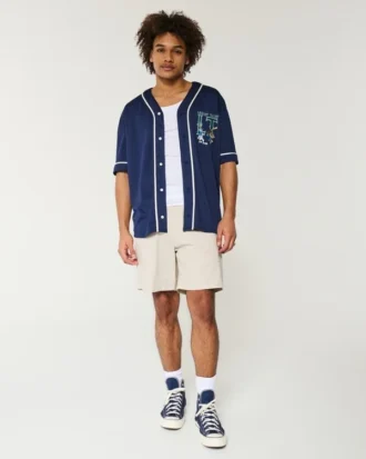 Diz Üstü Twill Pull-On Şort