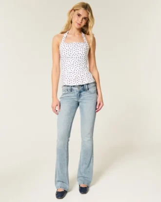 Düşük Bel Bootcut Jeans