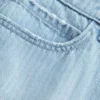 Düşük Bel Demiryolu Şeritli Denim Mini Etek