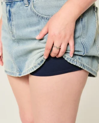 Düşük Bel Denim Mini Etek Düşük Bel Denim Mini Etek