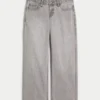 Düşük Bel Gri Bol Kot Pantolon Düşük Bel Gri Bol Kot Pantolon