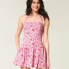Düşük Bel Halter Mini Elbise