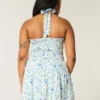 Düşük Bel Halter Mini Elbise