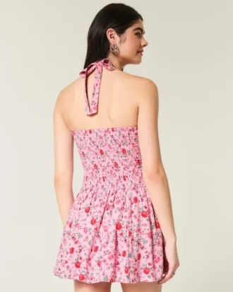 Düşük Bel Halter Mini Elbise