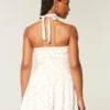 Düşük Bel Halter Mini Elbise