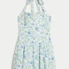 Düşük Bel Halter Mini Elbise