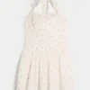 Düşük Bel Halter Mini Elbise